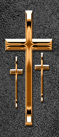 Copper 3 Crosses Shimmer Black